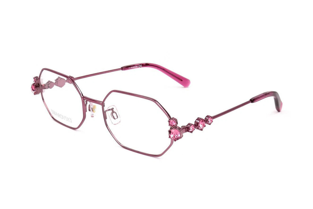NWT Swarovski SK5455-H-074 Pink Geometric 55mm Glasses